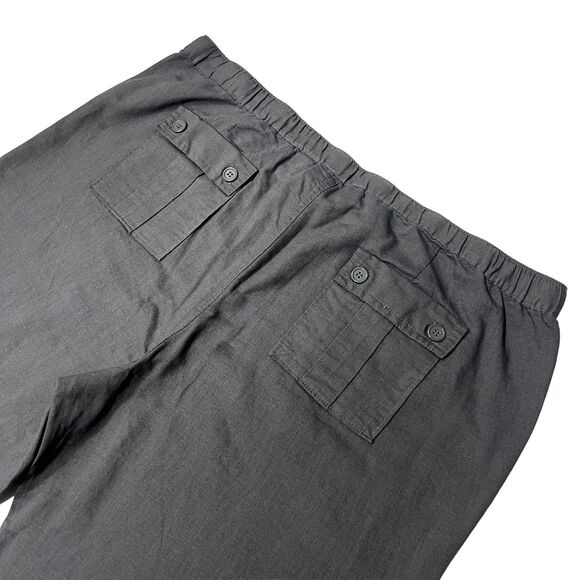 New York and Company Straight Leg Gray Linen Pants Size Large NWT - Picture 5 of 5
